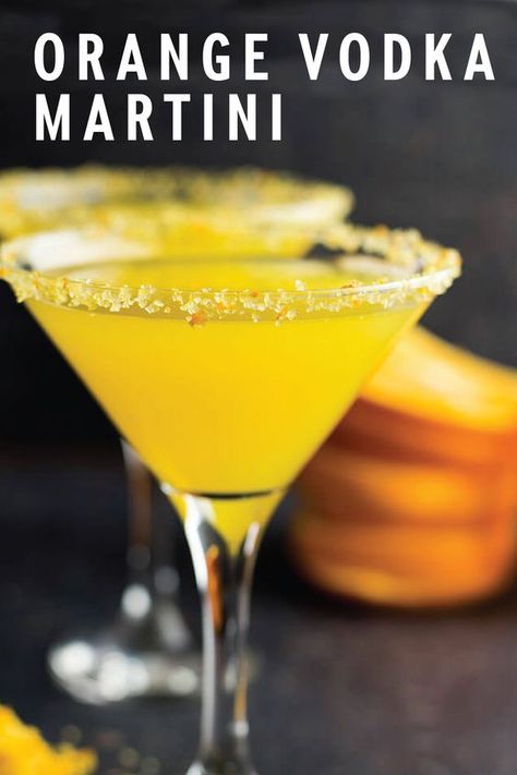 Orange Martini Vodka, Easiest Cocktails, Screwdriver Drink, Vodka Martini Recipe, Orange Martini, Martini Recipes Vodka, Orange Vodka, Vodka Recipes, Vodka Martini