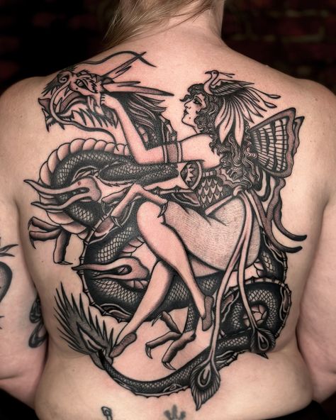 Traditional Chest Piece Women, Dragon Tattoo Traditional, Tiger Tattoo Thigh, Chest And Back Tattoo, Traditional Tiger Tattoo, Bold Tattoo, Traditional Chest, Stomach Tattoos Women, Tiny Tats