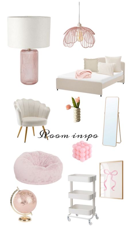 #cute #roominspo #pink #beige #bedroom #beigebedroom Pink Beige Bedroom, Pink And Beige Bedroom, Cute Room Inspo, Dream Bedroom Inspiration, Beige And Pink, Cute Room, Pink Bedroom Decor, Beige Bedroom, Room Redesign