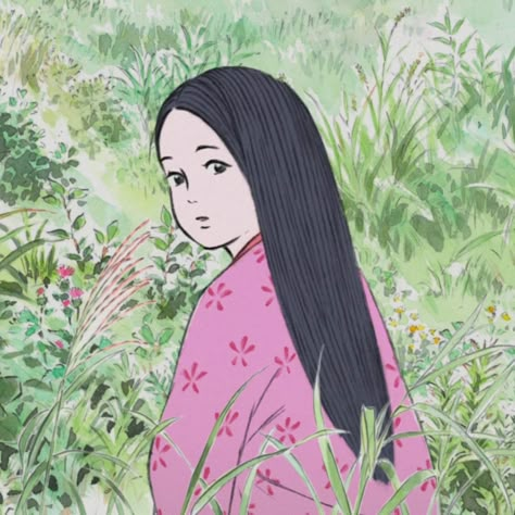 𝒕𝒉𝒆 𝒕𝒂𝒍𝒆 𝒐𝒇 𝒑𝒓𝒊𝒏𝒄𝒆𝒔𝒔 𝒌𝒂𝒈𝒖𝒚𝒂 The Tale Of Princess Kaguya, Princess Kaguya, Manga Watercolor, Chihiro Y Haku, Studio Ghibli Art, Ghibli Art, Ghibli Movies, Hayao Miyazaki, Miyazaki