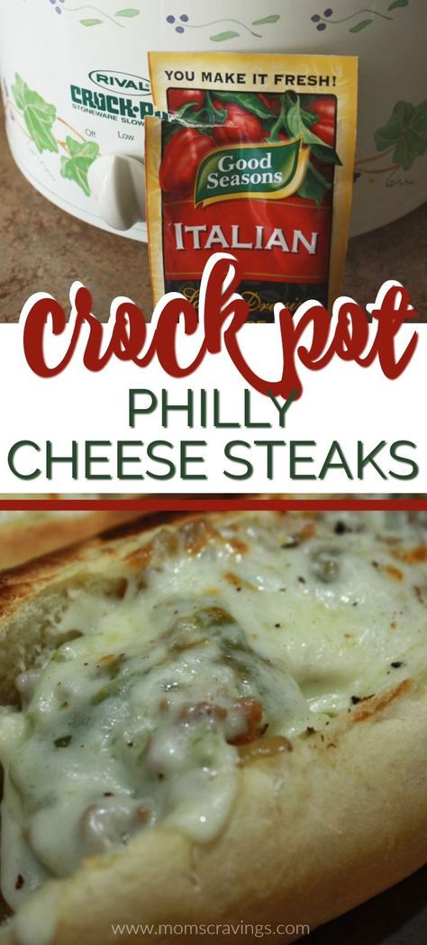 Cheesesteak Crockpot, Philly Cheese Steak Crock Pot, Philly Cheese Steaks, Cheese Steaks, Beef Crockpot, Crockpot Steak, Cheesesteak Recipe, Vegetarian Crockpot Recipes, Crock Pot Recipe