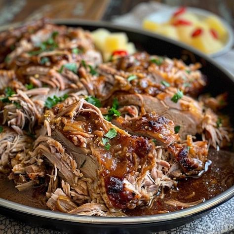 Kahlua Pig, Kalua Pig Recipe, Kahlua Pork, Amish Chicken, Dinner Ingredients, British Dishes, Boneless Pork Shoulder, Baked Shrimp, Shredded Pork