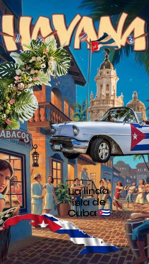 #Cuba#La Habana#mapa#bellezas#isla#historia Cuba Aesthetic, Aesthetic Wallpaper, Cuba, Aesthetic Wallpapers, Vision Board, Magazine, Bar, Collage, Pins