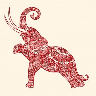 User6940940 | Freepik Stylized Motifs Design, Thailand Elephant Tattoo, Stylised Motifs Design, Abstract Motifs Design, Indian Elephant Illustration, Indian Elephant Tattoo, Indian Elephant Art, Stylized Motifs, Easy Diy Tie Dye