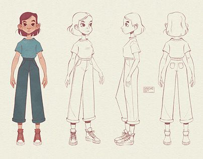 Cartoon Character Body Design, Draw Characters Cartoon, Character Concept Design Female, Character Design Body Reference, Cartoon Drawings Reference, Parent Character Design, Sketchy Character Design, Simple Characters To Draw, Character Design Quarterly