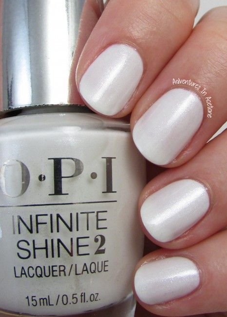 Pearl of Wisdom Opi Quest For Quartz, Nail Shades, Opi Gel Nails, Makeup Nails Designs, Bridal Nail Art, Opi Infinite Shine, Awesome Nails, White Nail Polish, Pearl Nails