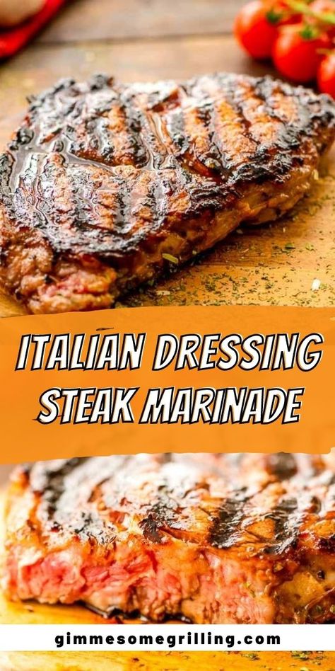 Italian Dressing Steak Marinade, Roadhouse Recipes, Italian Dressing Marinade, Marinade Steak, Steak Marinade For Grilling, Easy Steak Marinade Recipes, Steak Marinades, Steak Marinade Easy, Steak Marinade Recipes