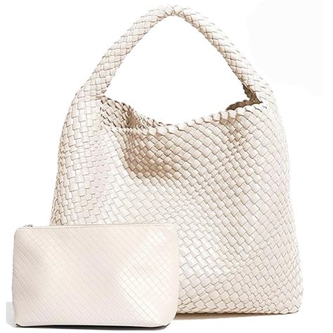 PRICES MAY VARY. Soft Leather Tote Bag for Women: This Woven Tote Bag for Women is made by weaving, easy clean and soft touch, the texture of the fabric very neat and delicate. It is made of vegan leather instead of animal skin, no animals will be harmed, represents the easy, laid-back, free and slow-paced life, and it is a symbol of our pursuit of a better life. Slight leather smell, harmless to human body. If you mind, please let it stay in ventilated place for 3 days before used Multipurpose Bottega Bag, Apricot Clothing, Leather Hobo Bags, Woven Leather Tote, Woven Leather Bag, Leather Tote Bag Women, Vegan Leather Tote Bag, Work Tote Bag, Vegan Leather Tote