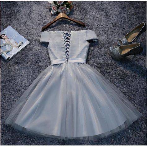 Off Shoulder Grey Tulle Short Cheap Homecoming Dresses 2018, CM515 Silver Homecoming Dresses, Dresses A Line Short, Tulle Party Dress, Dresses A Line, Mini Prom Dresses, Cheap Homecoming Dresses, Tulle Homecoming Dress, Short Party Dress, Dresses Homecoming