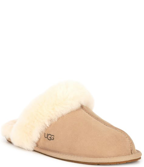 From UGG , the Scuffette II Suede Slippers feature:Silkee suede and sheepskin upperbutt-seam detailheat-embossed UGG logosheepskincuff detailingpolyester bindingslip-on designfull 17mm sheepskin liningmolded clear rubber cork-infused outsolethis product contains artificially dyed and treated real sheepskin from Sheep or Lamb (Australia, European Union or United States)Imported. Ugg Fur Slippers, Ugg Fluffy Slippers, Cute Uggs, Ugg Scuffette, Ugg Slippers Women, Sheepskin Slippers, Suede Slippers, Ugg Slippers, Fur Slippers