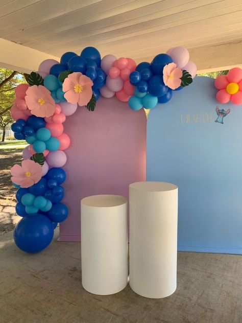 Stitch Ballon Garland, Lilo And Stitch Birthday Balloon Arch, Lilo Stitch Balloon Garland, Lilo And Stitch Birthday Backdrop, Lilo And Stitch Birthday Party Backdrop, Lilo And Stitch Balloons, Stitch Balloon Decoration, Lilo And Stitch Birthday Decorations, Stitch And Angel Party Decorations