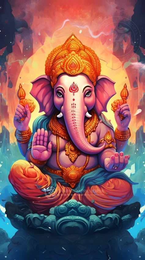 Ganpati Bappa Painting, Lucky Background, Ganpati Painting, Ganesha Sketch, Ganesha God, Ganpati Songs, Photos Of Ganesha, Vighnaharta Ganesh, Ganapati Bappa