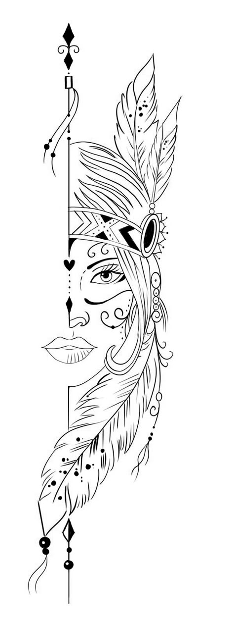 Leo Tattoo Stencil, Native Print Tattoo, Fine Line Native American Tattoo, Native Indian Drawing, Indian Tattoos For Women Native, Native Tattoos For Women, Indian Tattoo Ideas, Indian Tattoos For Women, Tattoo Indien