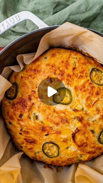 Julie Clark on Instagram: "🍞 This No Knead Jalapeño Cheese Bread recipe is a perfect blend of spicy jalapeños and rich, melted cheese. It’s an easy-to-follow recipe with a hands-off approach. Comment “bread” to get the recipe in your inbox! Or tap the link in my profile. #noknead #nokneadbread #jalapenocheddar #breadrecipe #dutchovencooking #homemadebread" Jalapeño Bread, Jalapeno Cheese Bread, Bagel Bread, Cheese Bread Recipe, Jalapeno Cheese, Jalapeno Cheddar, Dutch Oven Cooking, Super Bowl Party, No Knead Bread