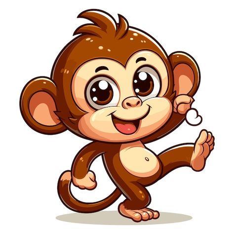 Monkey Images, Monkey Cartoon, Premium Vector Cartoon, Model Sheet, Cute Monkey, Safari Party, Vector Cartoon, Iconic Photos, Vector Photo