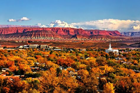 Downtown St. George, Utah shot from "The Black Hill". My favorite pic ever, and the basis for all Larkin Group branding. Do you LOVE IT or what!?!? Saint George Utah, Utah Summer, St George Utah, Desert Life, Cedar City, Architectural Photographers, Spring Resort, Southern Utah, Best Investment