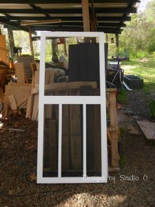 how to build a screen door from pvc boards Step Railing, Pvc Board, Pvc Pipe Projects, Studio C, Old Door, Pvc Pipe, Screen Door, Back Doors, Diy Door