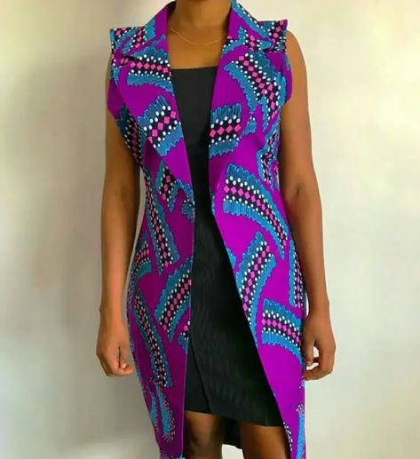 Current Ankara Styles: 50 Mindblowing Ideas to Show Your Tailor Chitenge Throw Over Jackets, Kitenge Jackets, Current Ankara Styles, Modele Wax, Africa Chic, Kitenge Designs, Kitenge Fashion, African Fabric Dress, African Print Tops