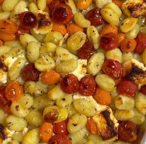 Baked Feta Gnocchi Feta Gnocchi, Tiktok Pasta, Baked Feta, One Pan Meals, White Wine Vinegar, Creamy Sauce, Yellow Onion, Freshly Ground, Gnocchi