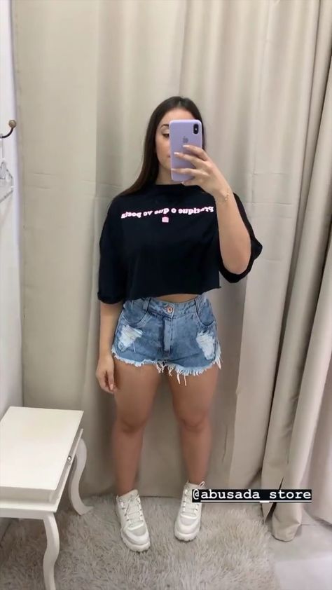 Outfits Streetwear, Girls Summer Outfits, Shorts Jeans, Girly Fashion, College Outfits, Western Outfits, Moda Fashion, Cute Casual Outfits, Look Fashion