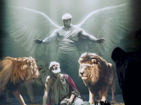 this is a great painting of the protection Daniel had while in the lions den Daniel In The Lions Den, Daniel In The Lion's Den, Bible Tattoos, Daniel And The Lions, Christian Graphics, Lion's Den, God Is Amazing, Bible Images, Family Worship