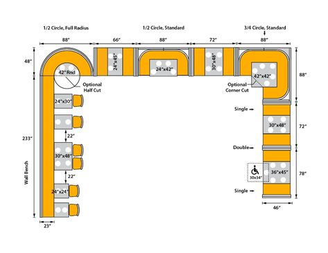 Architecture of Restaurant Booths - Booth Layout & Design Small Restaurant Design Layout, Restaurant Furniture Layout, Restaurant Seating Layout, Booth Architecture, Restaurant Booth Design, Rustic Restaurant Interior, Italian Restaurant Design, Banquette Restaurant, Restaurant Banquette