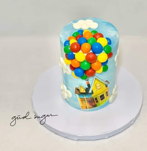 Up Cake Disney, Up Movie Cake, Up Birthday Party Theme Disney, Up Birthday Cake, Up Pixar, Lollipop Cake, Up Disney, Up Cake, Aniversary Gifts