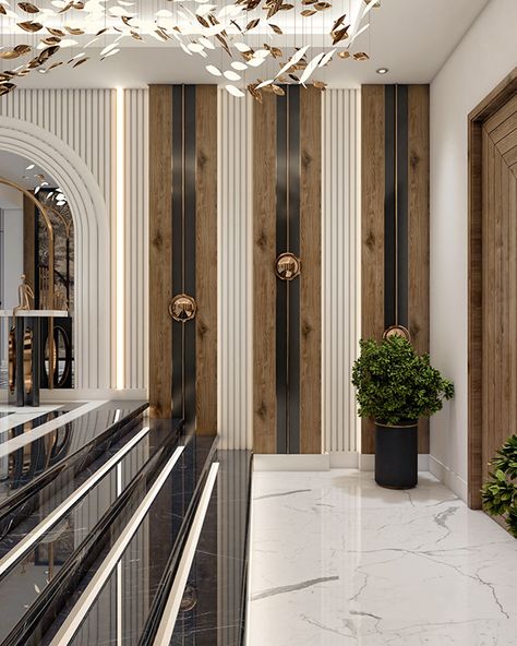 Luxury Entrance :: Behance Foyer Design Luxury, Luxury Foyer Entrance, University Interior Design, Faculty Of Engineering, Luxury Entrance, Entrance Foyer Design, Residence Interior, Foyer Wall, Foyer Furniture