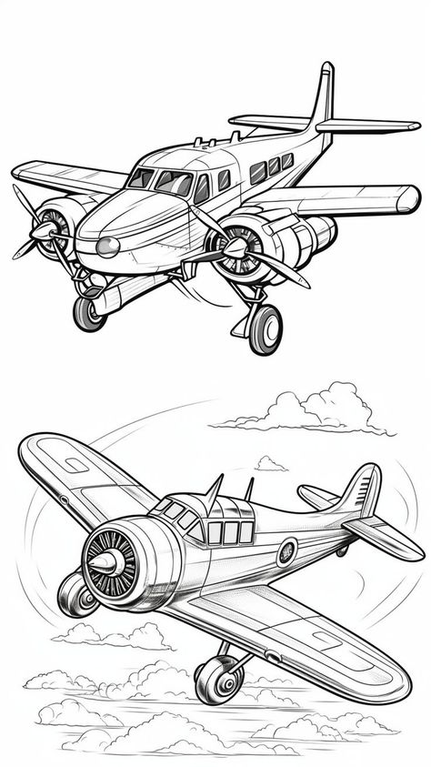 Airplane Sketch, Airplane Coloring Pages, Farm Animal Coloring Pages, Coloring Pages Inspirational, Truck Coloring Pages, Cartoon Coloring Pages, Diy Journal, Animal Coloring Pages, Book Page