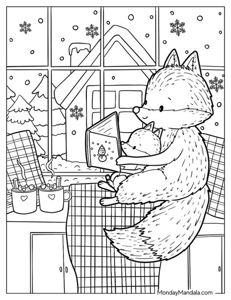 Fox Coloring Pages Free, Fox Coloring Pages, Zoo Animal Coloring Pages, Free Christmas Coloring Pages, Valentine Coloring Pages, Kids Animals, Detailed Coloring Pages, Art Lessons For Kids, Valentine Coloring