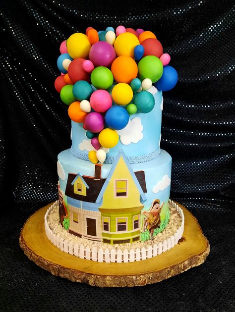 Up Birthday Party Theme Disney, Up Birthday Cake, Boys 1st Birthday Cake, Movie Cakes, Up Cake, Up Theme, Birthday Party Planning, 1st Birthday Cake, 1st Boy Birthday