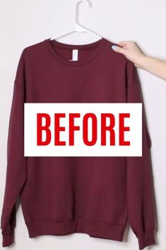 Cut Sweatshirt Diy, T Shirt Makeover, Umgestaltete Shirts, Ropa Upcycling, Shirt Makeover, Sweatshirt Makeover, Old Sweatshirt, Sweatshirt Refashion, Upcycle Sweatshirt