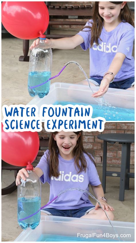 Make A Water Fountain, Ocean Science Experiments, Water Experiments, Science For Toddlers, Cool Science, Preschool Stem, Summer Science, Science Experiments For Preschoolers, Ocean Science