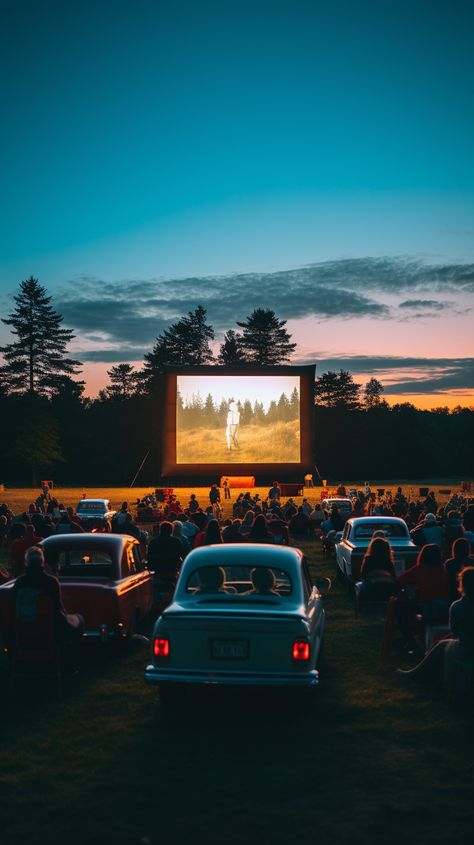 Home Drive In Movie Theater, Drive Thru Cinema, Outside Cinema Aesthetic, Retro Drive In Movie Aesthetic, Vintage Drive In Movie Aesthetic, At The Movies Pictures, Drive In Movies Aesthetic, Drive In Movie Theater Aesthetic, Drive In Cinema Aesthetic