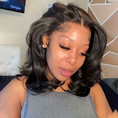 Faster shipping. Better service Short Body Wave, Wave Short Bob, Smell Hair, Bad Smell, Lace Front Human Hair, Short Bob Wigs, Bob Wig, Short Wigs, Baddie Hairstyles