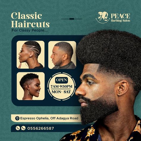 Salon Flyer Design, Classy People, Flyer Design, Hair Cuts, Social Media, Media, Quick Saves, Design