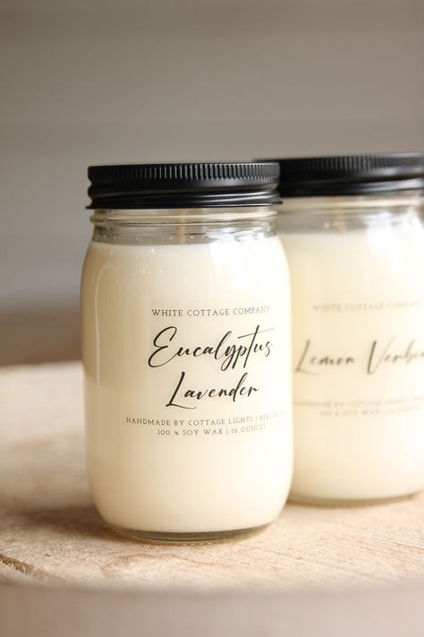 Farmhouse Candle, Farmhouse Candle Names, Country Candle Jars, Frosted Mason Jar Candle, Country Scents Candles, Farmhouse Candles, Cottage Lighting, Soy Products, Black Raspberry Vanilla