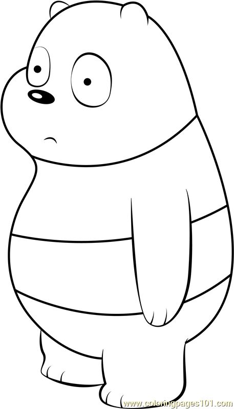 Panda Bear Coloring Page We Bare Bears Printable, Bear Coloring Page, Gift Hacks, Panda Coloring Pages, Bear Coloring Pages, Cartoon Panda, We Bare Bears, Coloring Pages Printable, Bare Bears