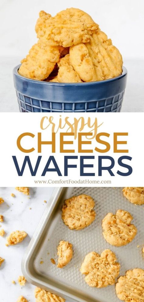 Paula Deen Cheese Straws, Cheese Wafers Recipe, Cookies With Rice Krispies, Wafers Recipe, Cheese Wafers, Savory Cookies, Savoury Treats, Cracker Recipe, Cheesy Appetizer