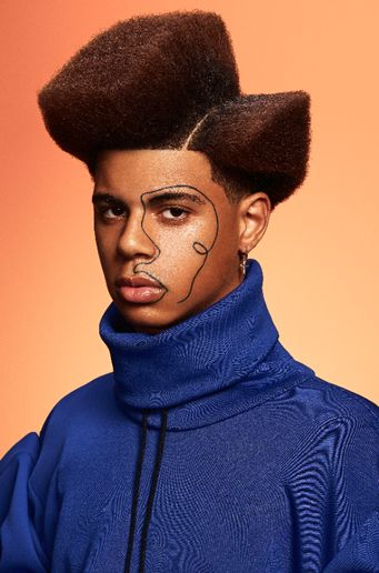 Man Ponytail, Afro Hairstyles Men, Afro Style, Hair References, Hairstyle For Men, Editorial Hair, Photographie Portrait Inspiration, Mens Hair Trends, Black Men Hairstyles