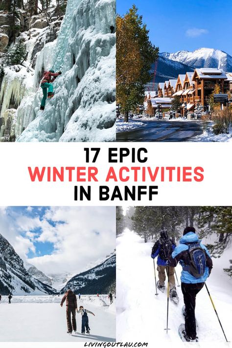 Things to do in Banff in Winter Activities Winter Vacation Packing, Banff Travel, Banff Winter, Alberta Canada Travel, Things To Do In Banff, Canada Winter, Fairmont Chateau Lake Louise, Alberta Travel, Fairmont Banff