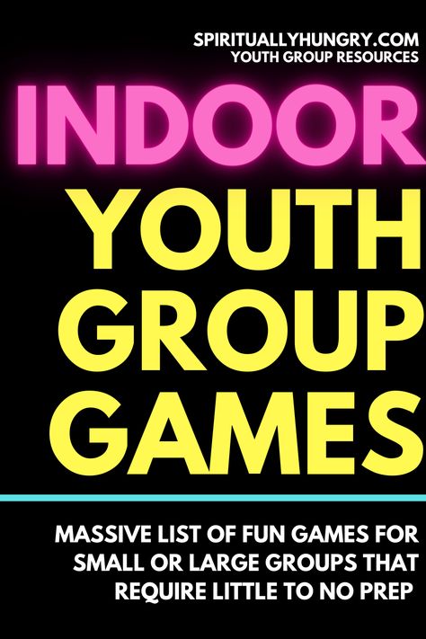 Youth Group New Years Lesson, Large Group Activities For Kids, Youth Group Theme Nights, Outdoor Youth Group Games, Large Group Games For Kids, Christian Youth Group Ideas, Church Youth Group Activities, Youth Group Events, Indoor Youth Group Games