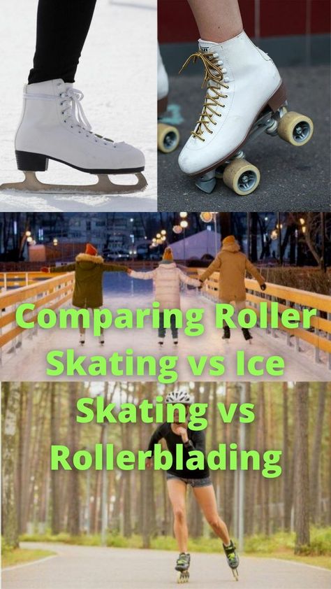 Comparing Roller Skating vs Ice Skating vs Rollerblading Roller Blading, Quad Roller Skates, Cardio Exercise, Quad Skates, Inline Skate, Similarities And Differences, Inline Skating, Compare And Contrast, Roller Skate