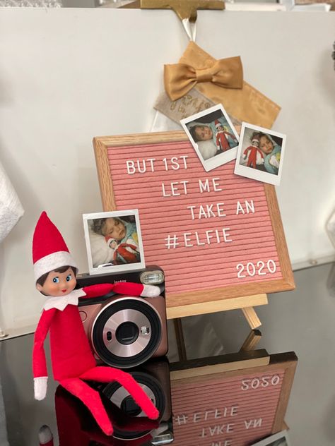 Elf On The Shelf Ideas For Kids First Night, Elf On The Shelf Ideas Second Day, Elf On The Shelf Peed Myself, Elf Of The Self Ideas, Elf On The Shelf I’m Back Idea, Elf On The Shelf Polaroid Selfie, Elf Of Shelf Idea, Elf On The Shelf Ideas Easy First Day, Elf On A Shelf For Older Kids