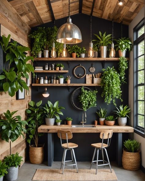 20 Incredible She Shed Interior Design Ideas – ToolzView Boho She Shed, Shed Interior Design Ideas, She Shed Ideas Interior, Biofilic Design, She Shed Interior, Plant Business, Garden Shed Interiors, Rock Room, Floral Farm