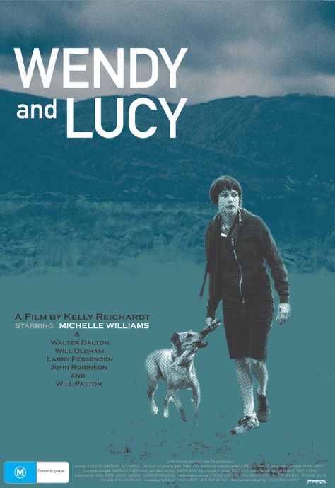 Wendy and Lucy. 2008. D: Kelly Reichardt.  To hear the show, tune in to http://thenextreel.com/tnr/wendy-and-lucy or check out our Pinterest board: http://www.pinterest.com/thenextreel/the-next-reel-the-podcast/  http://www.youtube.com/c/ThenextreelPodcast  https://www.facebook.com/TheNextReel   https://twitter.com/TheNextReel  http://instagram.com/thenextreel  http://www.flickchart.com/thenextreel  http://letterboxd.com/thenextreel A Dogs Purpose Movie Poster, Kelly Reichardt, Wind River Movie Poster, French Movie Posters Vintage, Alice In Wonderland 1951 Poster, 60s French Movie Posters, Michelle Williams, Festival Posters, Silk Screen Printing