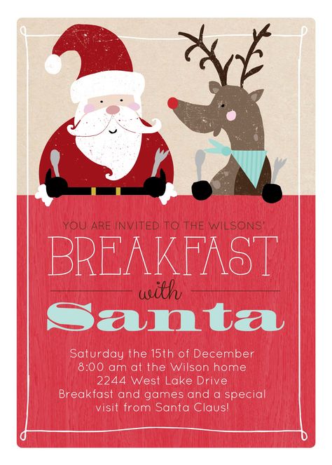 Great party idea for kids: Breakfast with Santa! Donuts With Santa, Pancakes With Santa, Santa Brunch, Ward Christmas Party Ideas, Photos With Santa, Breakfast With Santa, Santa Party, Ward Christmas Party, Holiday Open House