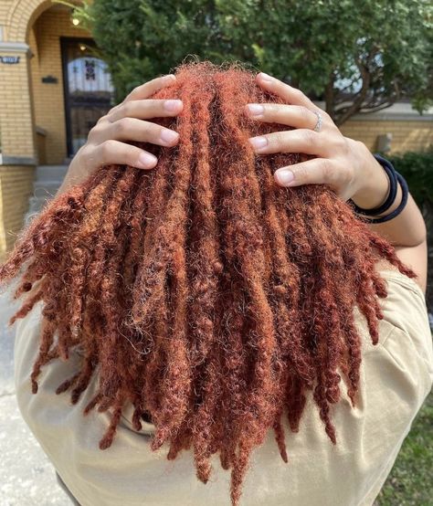 Ginger Colored Locs Black Women, Dark Ginger Locs, Ginger Brown Locs, Copper Brown Locs, Ginger Locs Black Women, Honey Brown Locs, Copper Locs, Brown Locs, Ginger Locs