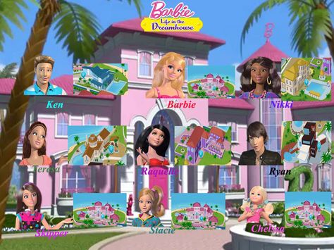 Barbie Houses, Life In The Dreamhouse, Barbie Pictures, Mickey Mouse Images, Barbie Dreamhouse, Easy Valentine Crafts, Barbie Summer, House Cartoon, Barbie Cartoon