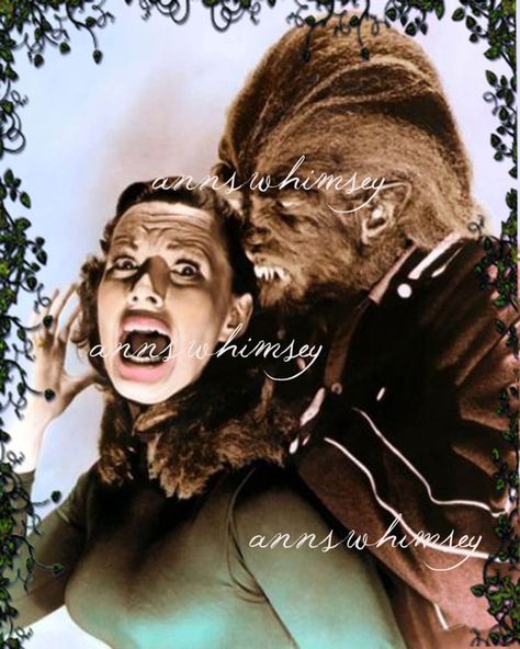 Vintage HALLOWEEN and Movie Lovers --- Restored Vintage and Antique Art - "Werewolf Gets Acquainted"  #Werewolf... #annswhimsey $12.00 I Was A Teenage Werewolf, Halloween Costumes Women Scary, Halloween Werewolf, Dawn Richard, Teenage Werewolf, Vintage Halloween Images, Creepy Vintage, Michael Landon, Horror Lovers